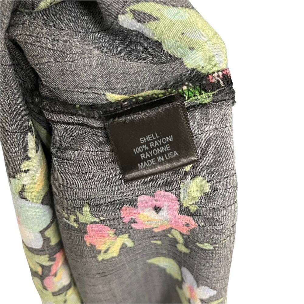 WAYF Dress SZ Medium Floral Hi Lo Shift Dress Long Sleeves Mini Garden Party - Picture 10 of 11